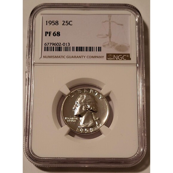 1958 Washington Quarter Proof PF68 NGC - Picture 1 of 2